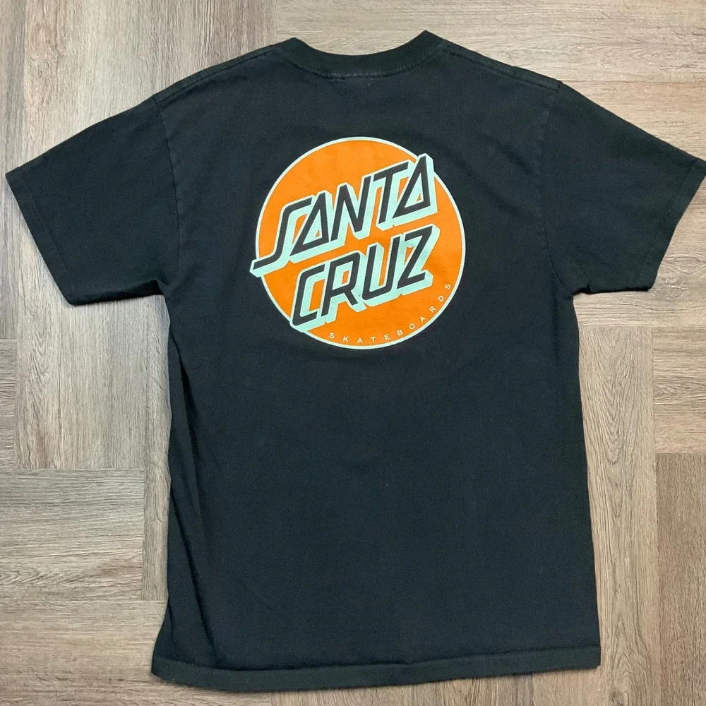 Santa Cruz Skateboards T‎ Shirt Mens Medium Black Logo Graphic Skate Tee Retro